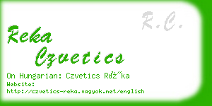 reka czvetics business card